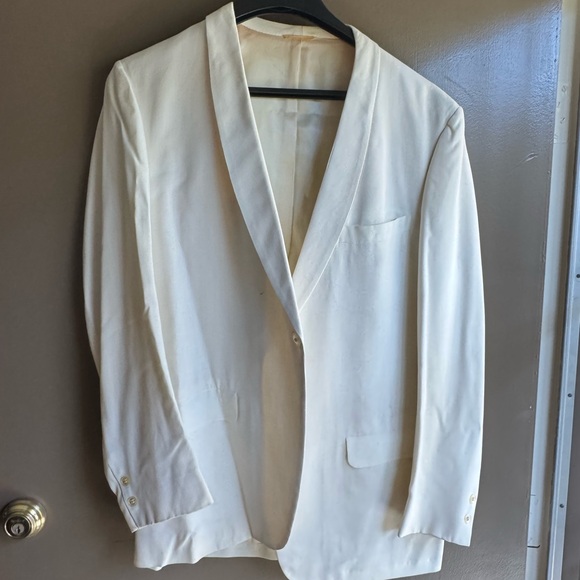 Elegant Linen Cream Men's Blazer - Picture 1 of 5